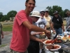 A well fed team scores well. This is lunch of Italian sausage and meatballs.