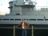 Jim, KC9CYL, on port side of ship